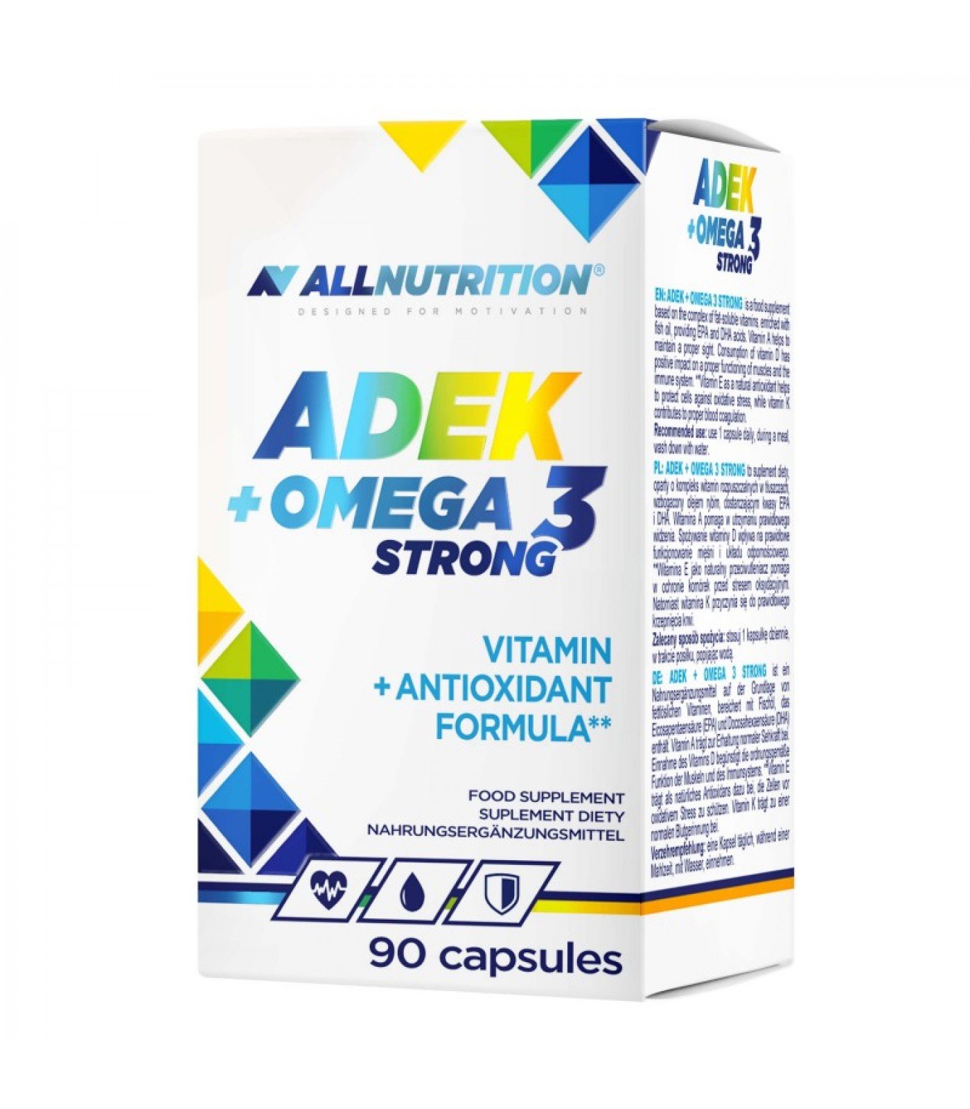 Allnutrition ADEK + Omega 3 Strong - Витамин A D E K + Омега 3 / 90caps